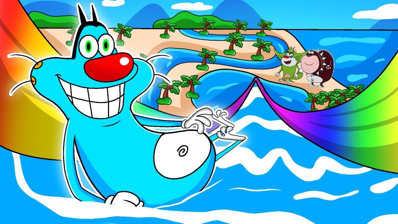 Roblox Oggy created a GIANT WATER PARK With Jack 