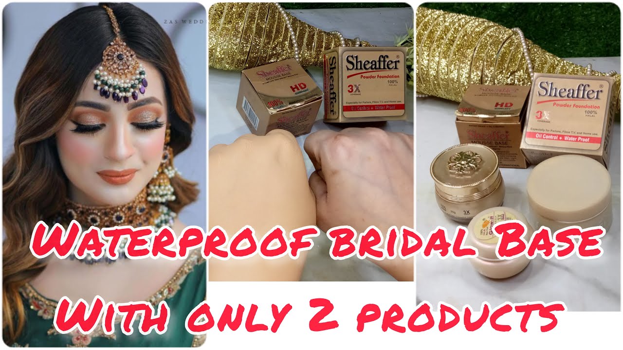 Bridal Waterproof base banane ka tarika | Sheafer Powder Foundation #beauty360 #makeup #foundation