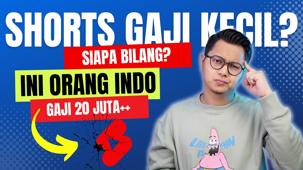 Youtube Shorts Penghasilannya Kecil? Siapa Bilang? Orang Indonesia Juga Ada Yang Bisa 20 Juta/Bulan