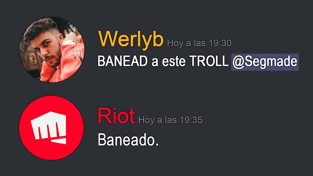 He hecho que baneen a un jugador por esto.