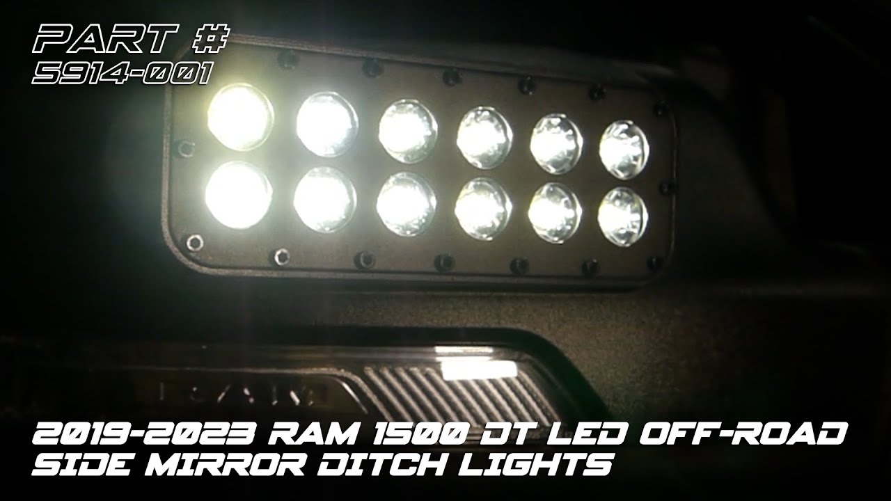 Руководство по установке светодиодных фонарей для боковых зеркал ORACLE Lighting RAM 1500 DT 2019...