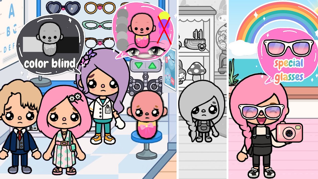 Color Blind Girl Sees Rainbow Colors For The First Time | Toca Life Story | Toca Boca