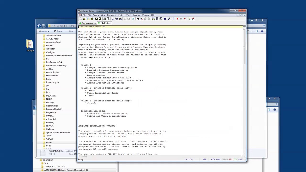 ABAQUS 2016 Installation of CAE and extended products from TAR files