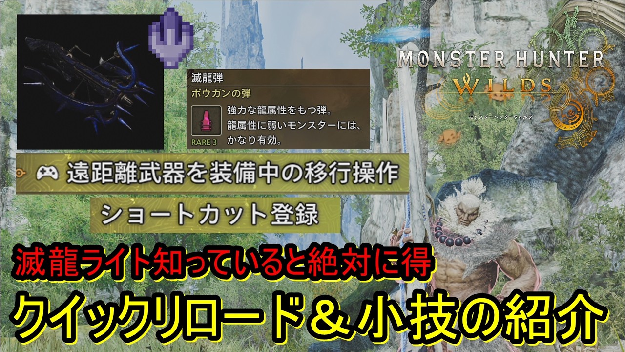 滅龍ライト必須級テク！クイックリロードと小技設定などの紹介！概要欄に文字でも補足あり『概要欄』【MHWilds:PC】【モンハンワイルズ】