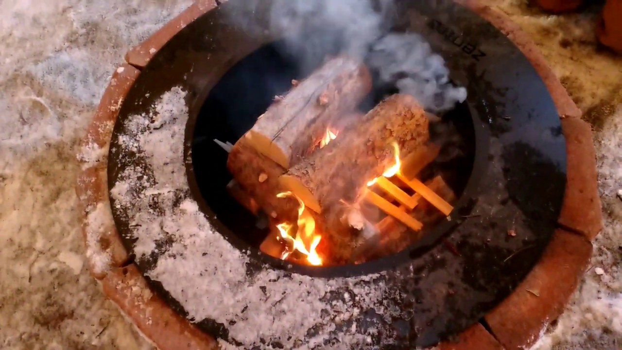 Tipi Fire Pit Part 2: Installing the cover and lighting the fire