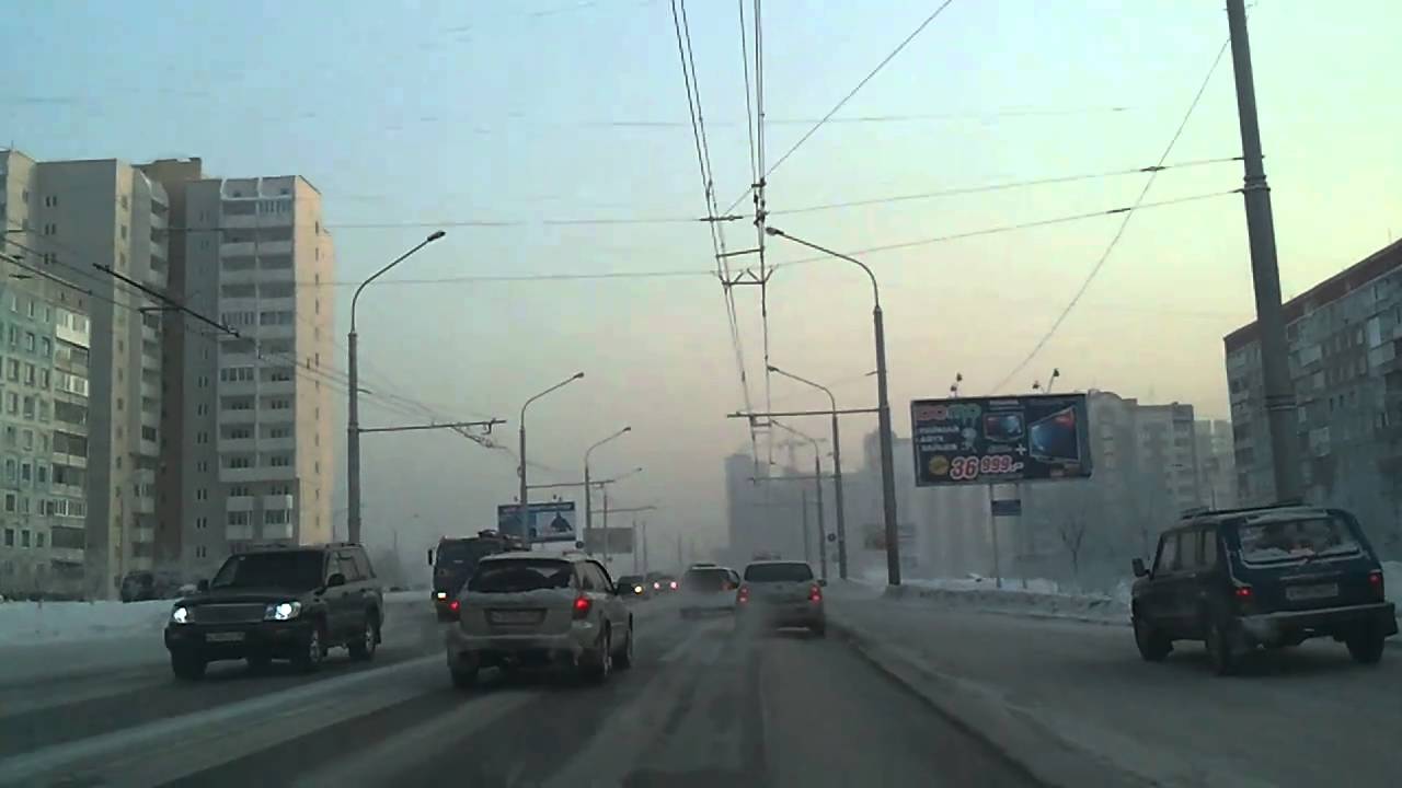 Straßen in Nowokusnezk, Russland