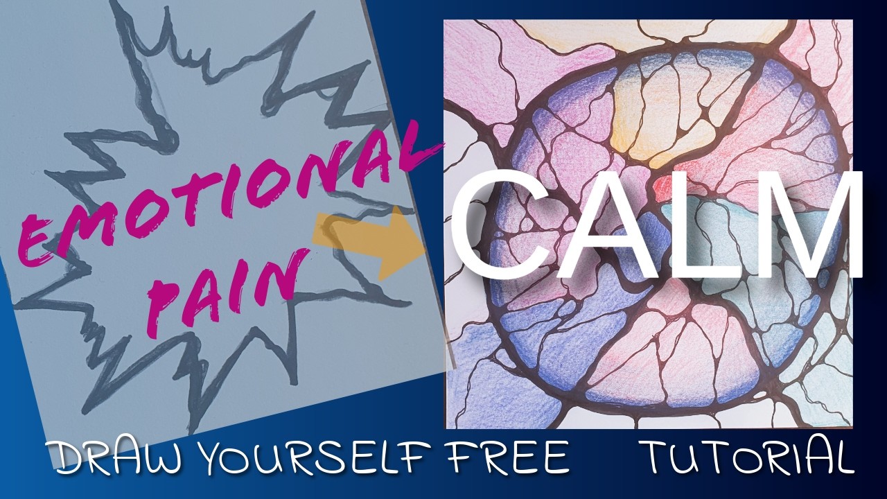 Painful Thought Relief Drawing| Draw Yourself Free Tutorial using Neurographica as a tool