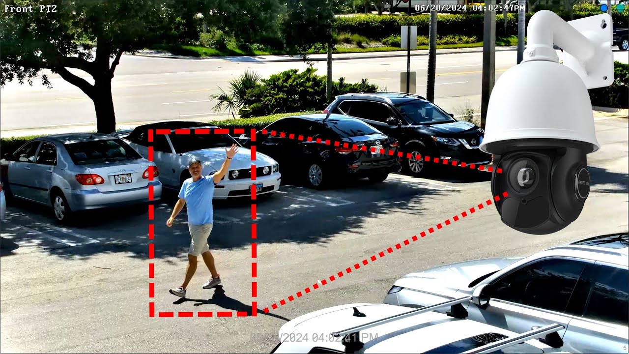 AI Human Detection Triggers Auto-Tracking PTZ camera