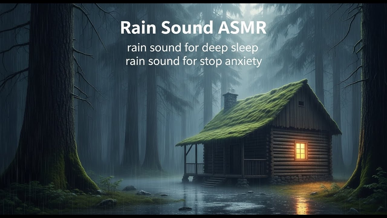 Night Rain with Gentle Thunder ⛈️ Deep Relaxing Sleep