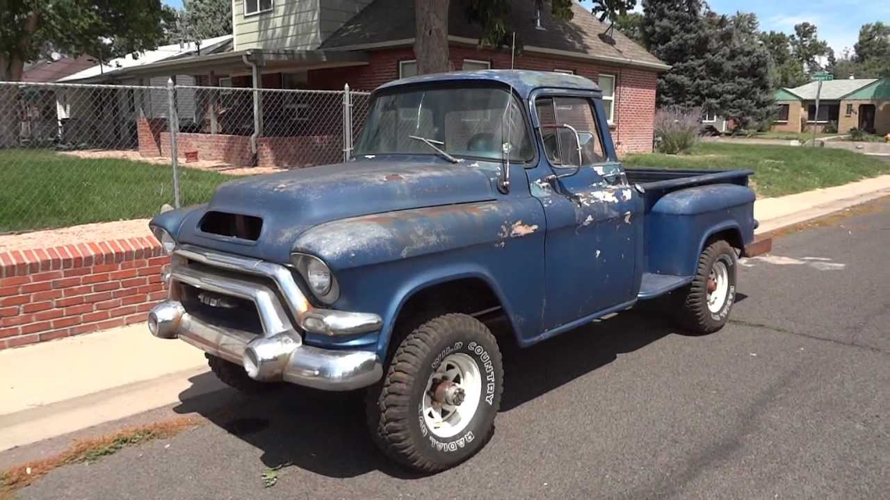 SUPER RARE 1956 GMC 1/2 Ton Big Back Window Factory V8 NAPCO Truck For Sale