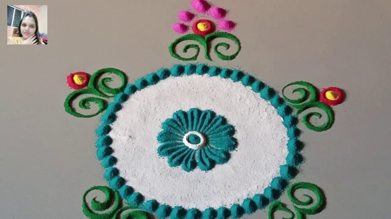 stress relief rangoli | beautiful flower rangoli | rangoli for festival