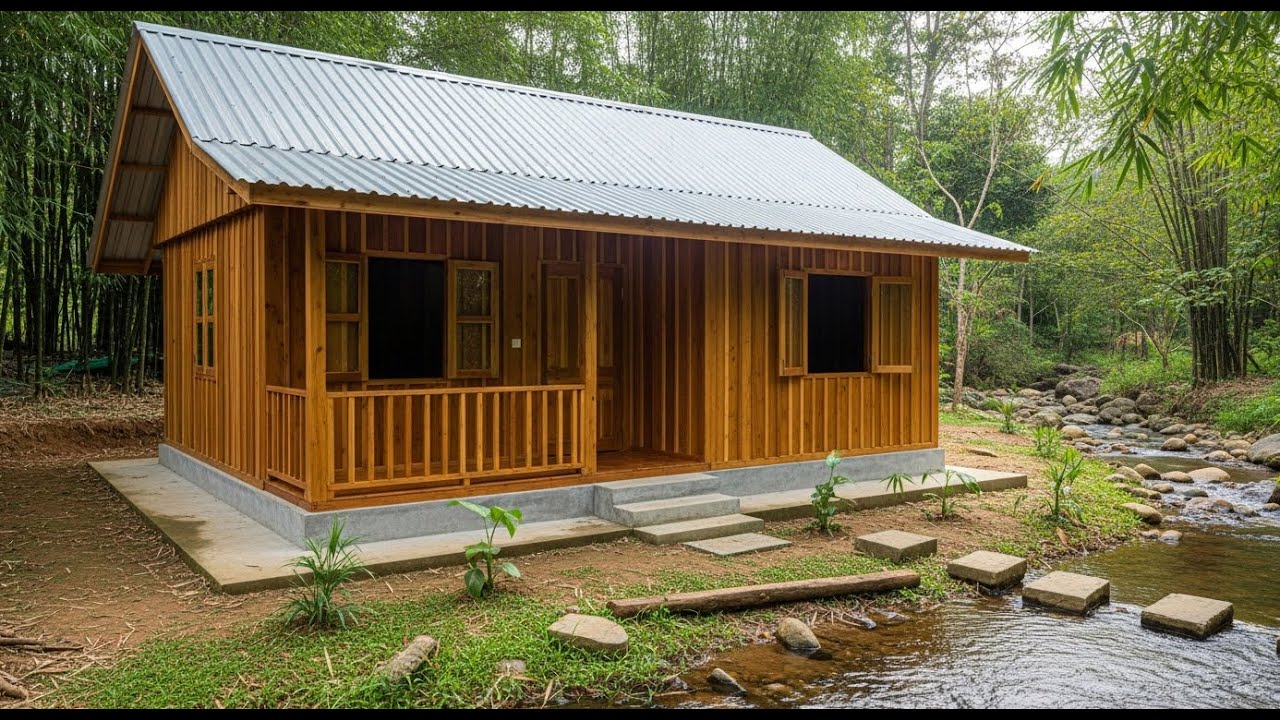 Concrete, Wood, and Willpower &ndash; 180 Days to Complete a Dream Farm Cabin #alone #diy #home #viral