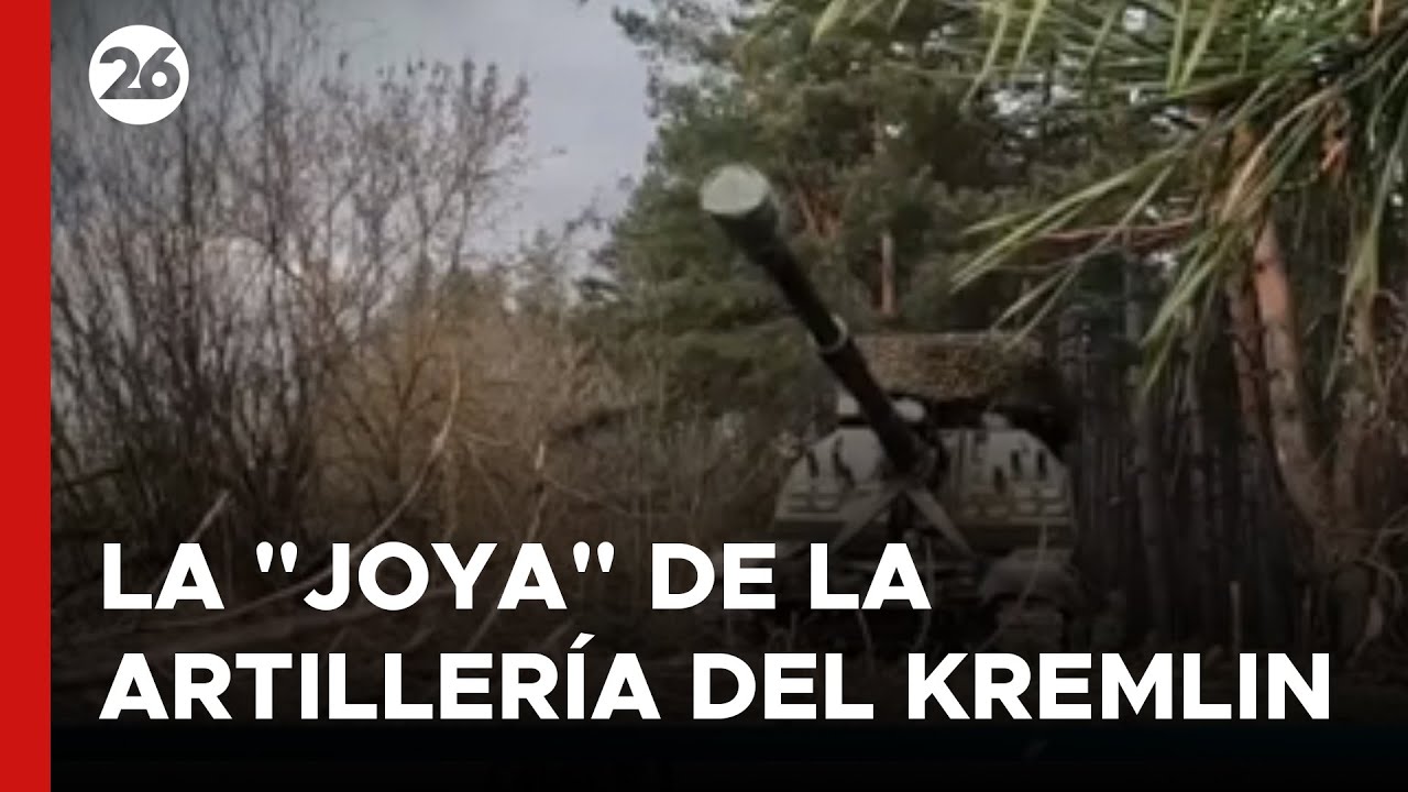 La "joya" de la artillería del Kremlin en acción en la guerra en Ucrania