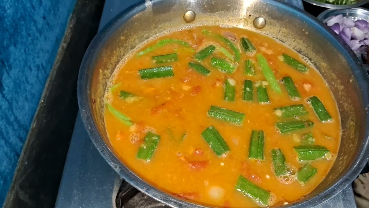 😋😋சாப்பாடு வெண்டைக்காய் சாம்பார், வெண்டைக்காய் பொரியல் #shortvideos #90sgirl 