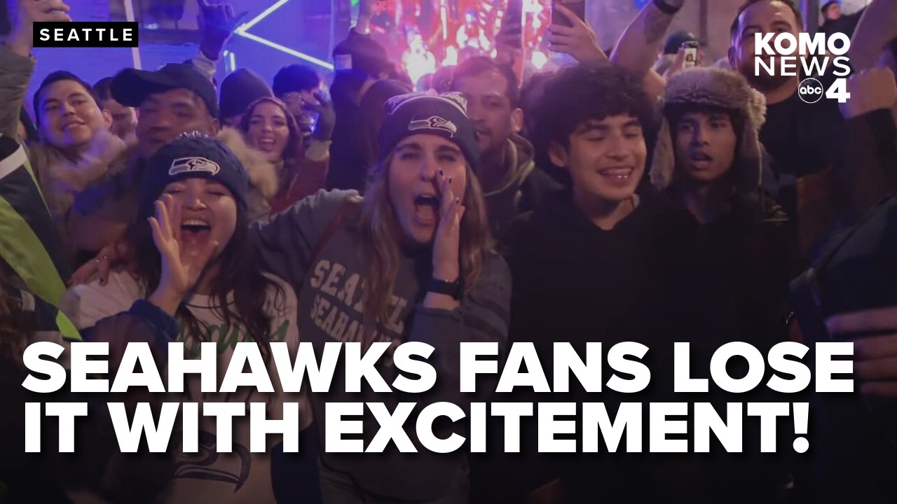 RAW VIDEO: Seahawks fans absolutely LOSE IT after Super Bowl LX win!