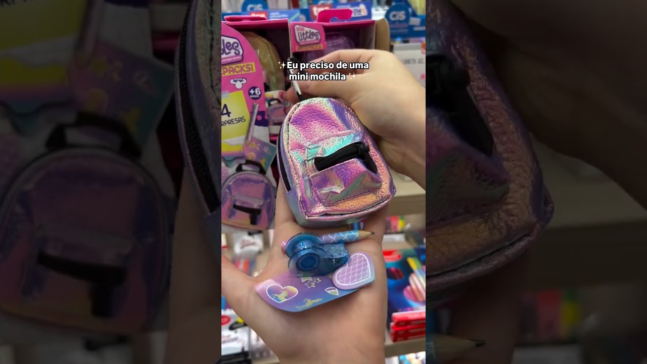 mini mochila escolar #mochilaescolar #papelaria #materialescolar #paper #shortvideoviral