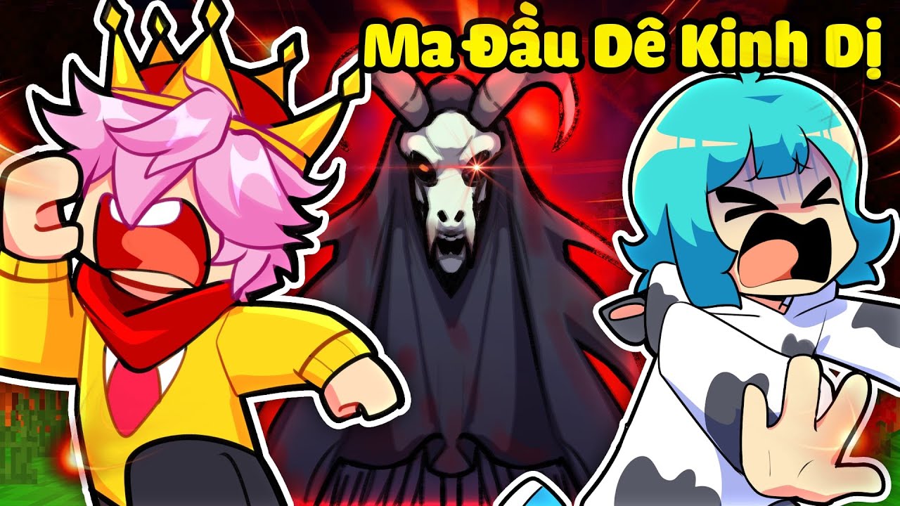 YUMMIE RỦ HIHA ROBLOX CHƠI MA ĐẦU DÊ KINH DỊ VÀO 3H SÁNG TRONG MINECRAFT*YUMMIE MA ĐẦU DÊ 🤣😱