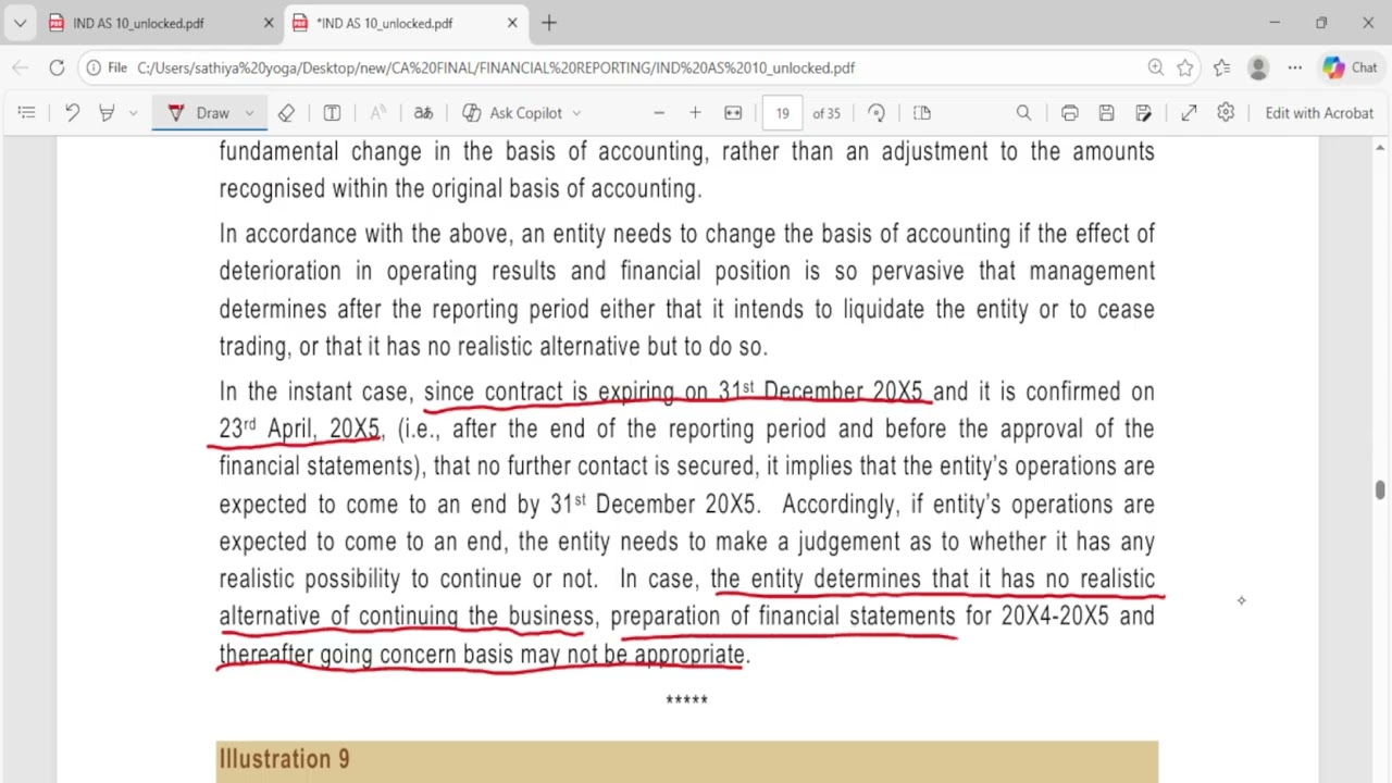 4.📌 IND AS 10 – Events After the Reporting Period/ CA AND CMA BOOK  ILLUSTRATION 6 TO 11