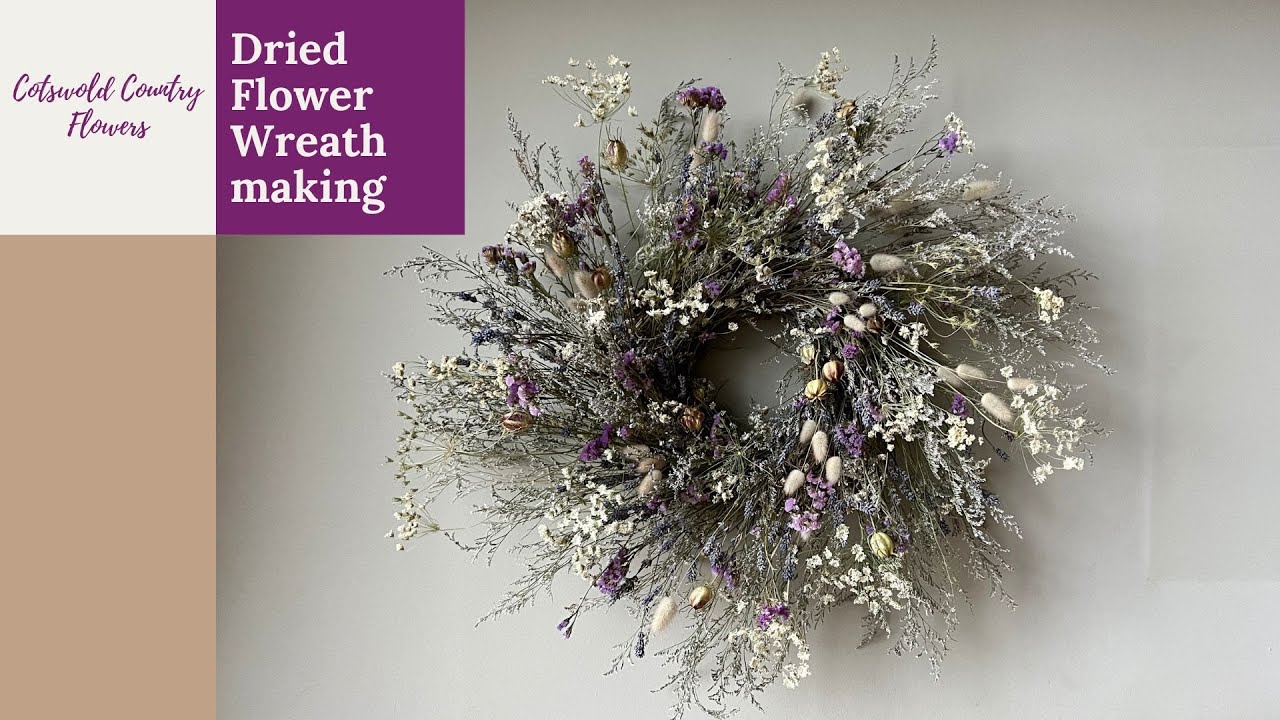 Dried flower wreath making demo Jan 2023