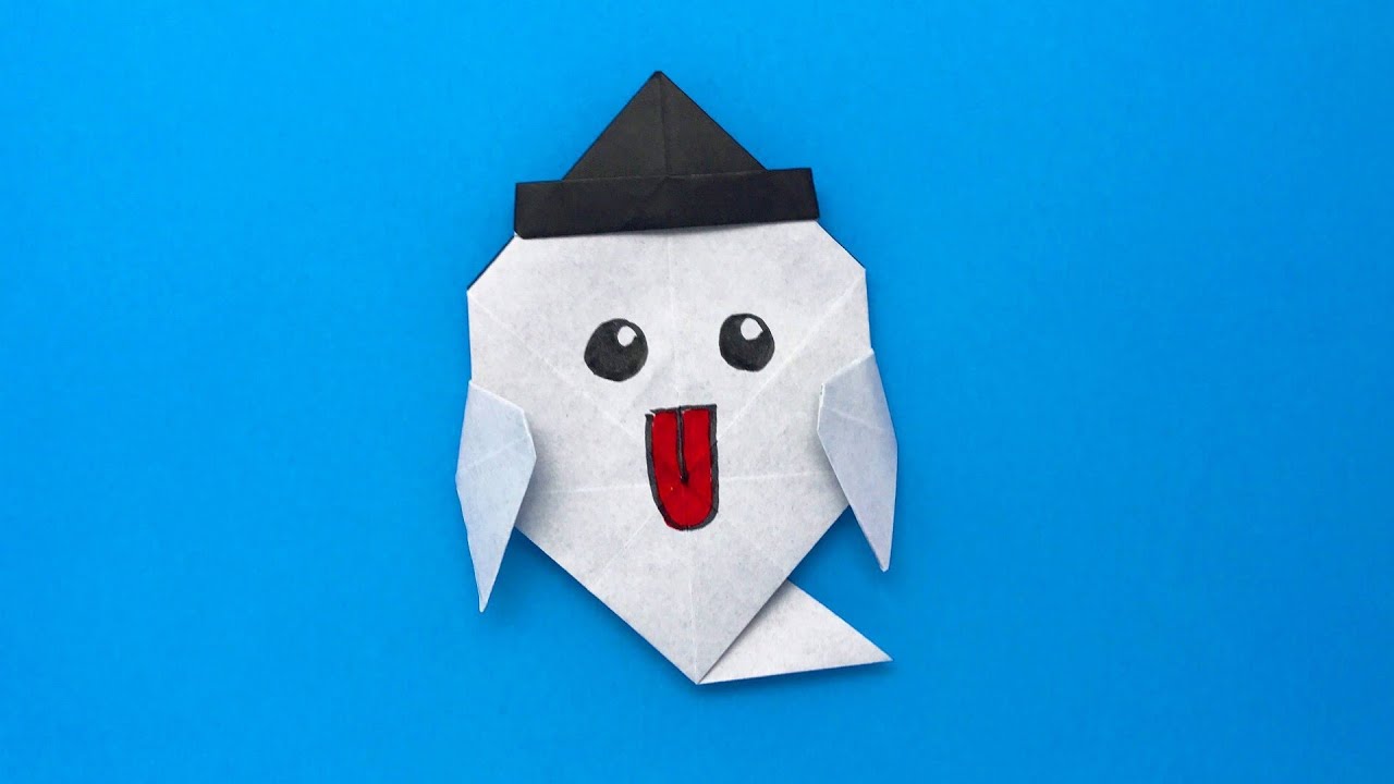 【折り紙】おばけを折ってみた【ハロウィン】