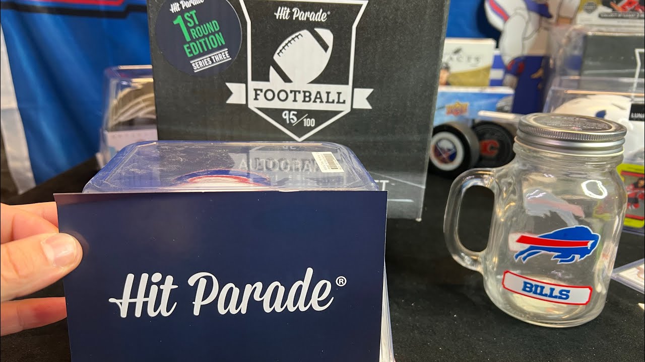 WOW WHAT A HIT!! Hit Parade Autographed Mini Football Helmet Break