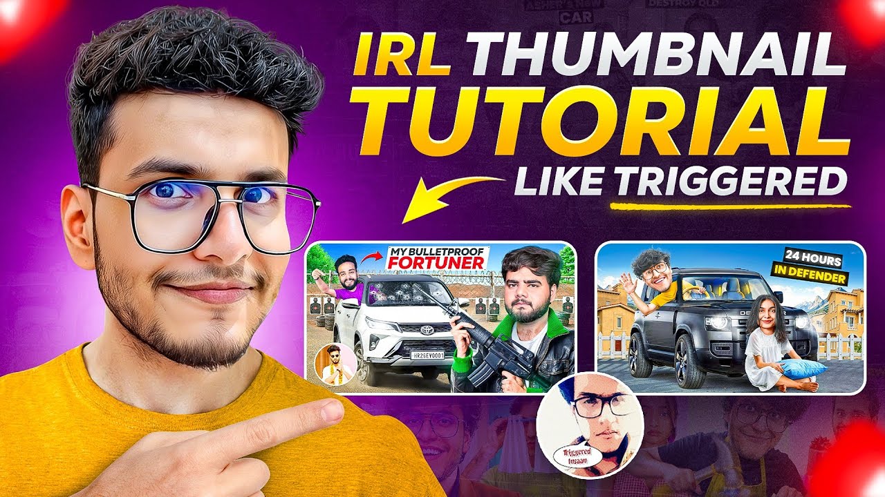 How to Make a IRL Thumbnail Like Triggered Insaan | Photoshop Thumbnail Tutorial 