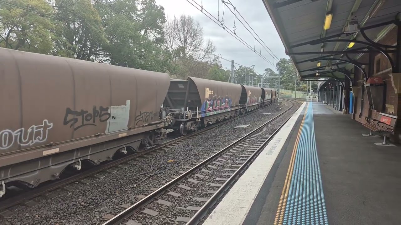 CEY002  004   005   going   pass  Beecroft   Station   in   March   2022