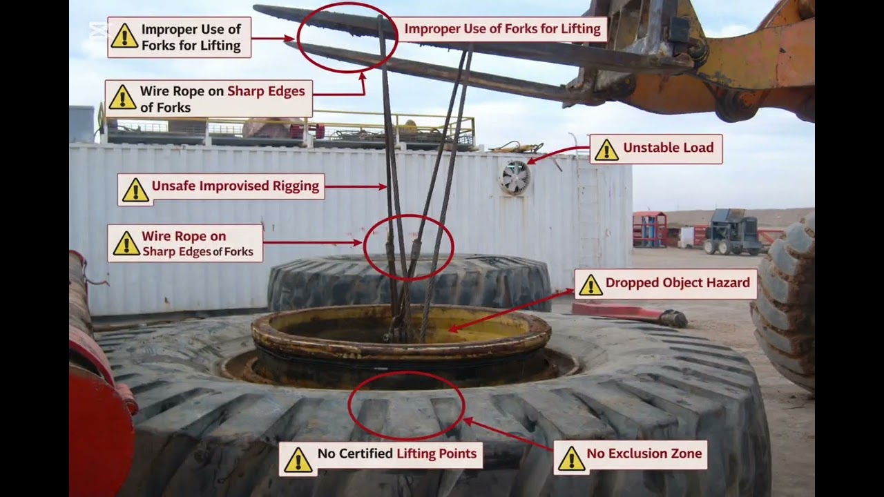 Unsafe Lifting with Forklift – Dropped Object Hazard