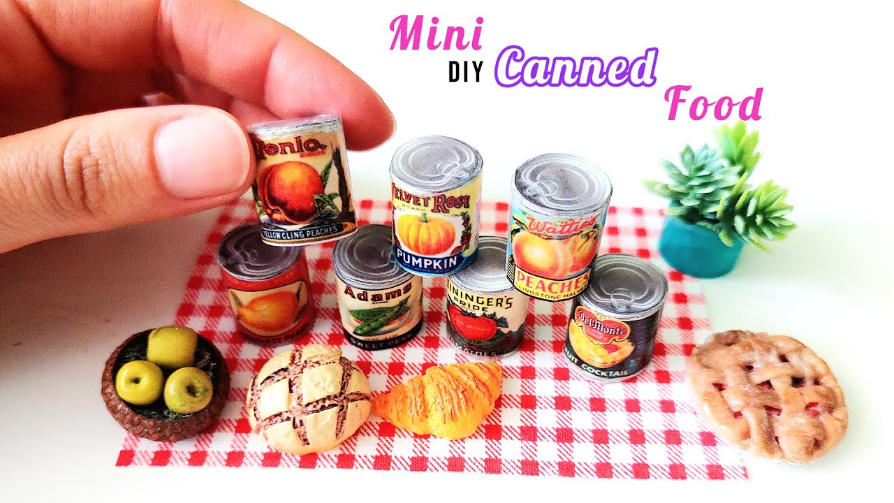 How to Make Miniature Canned Food for a Dollhouse
