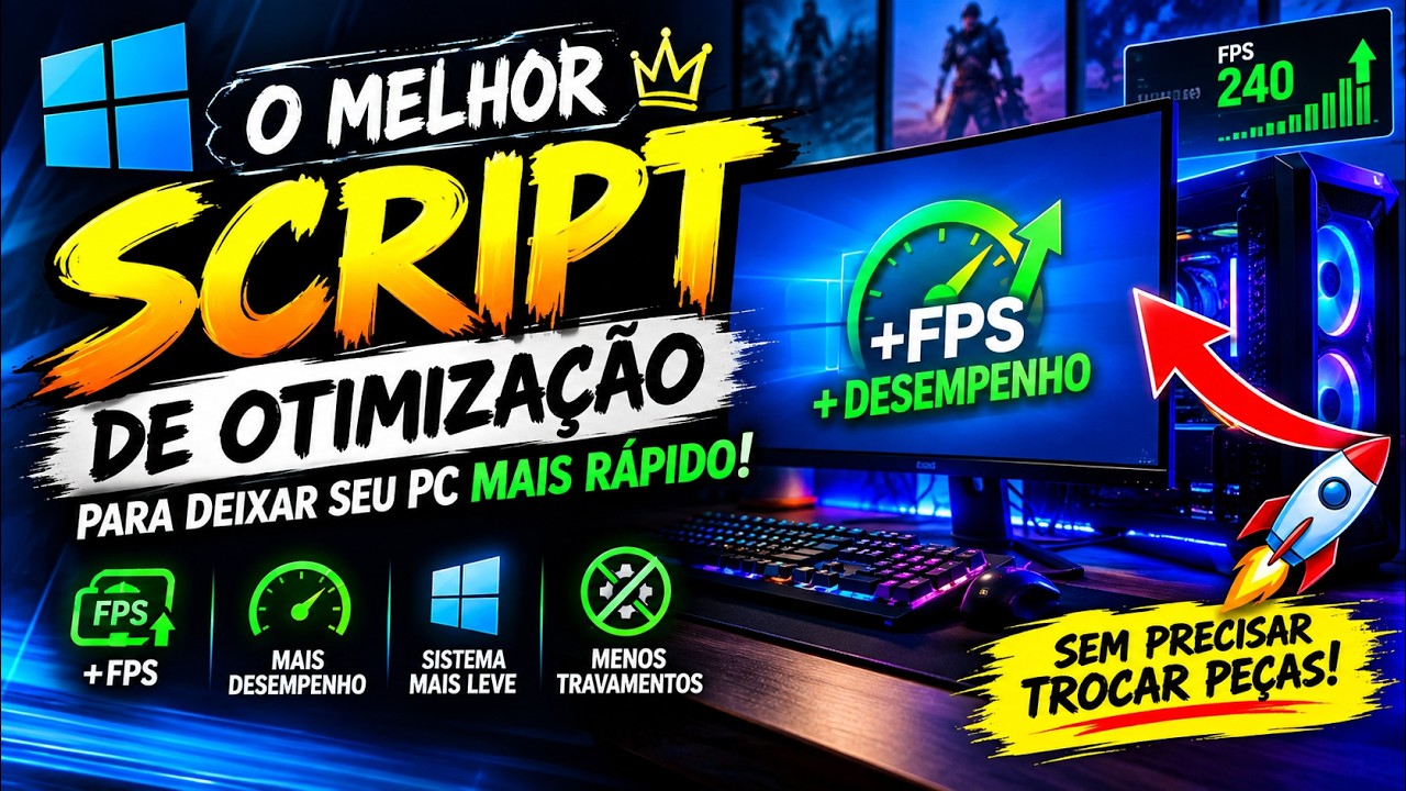 O MELHOR SCRIPT PARA DEIXAR SEU PC MAIS R&Aacute;PIDO! +FPS +DESEMPENHO + 100% GRATUITO