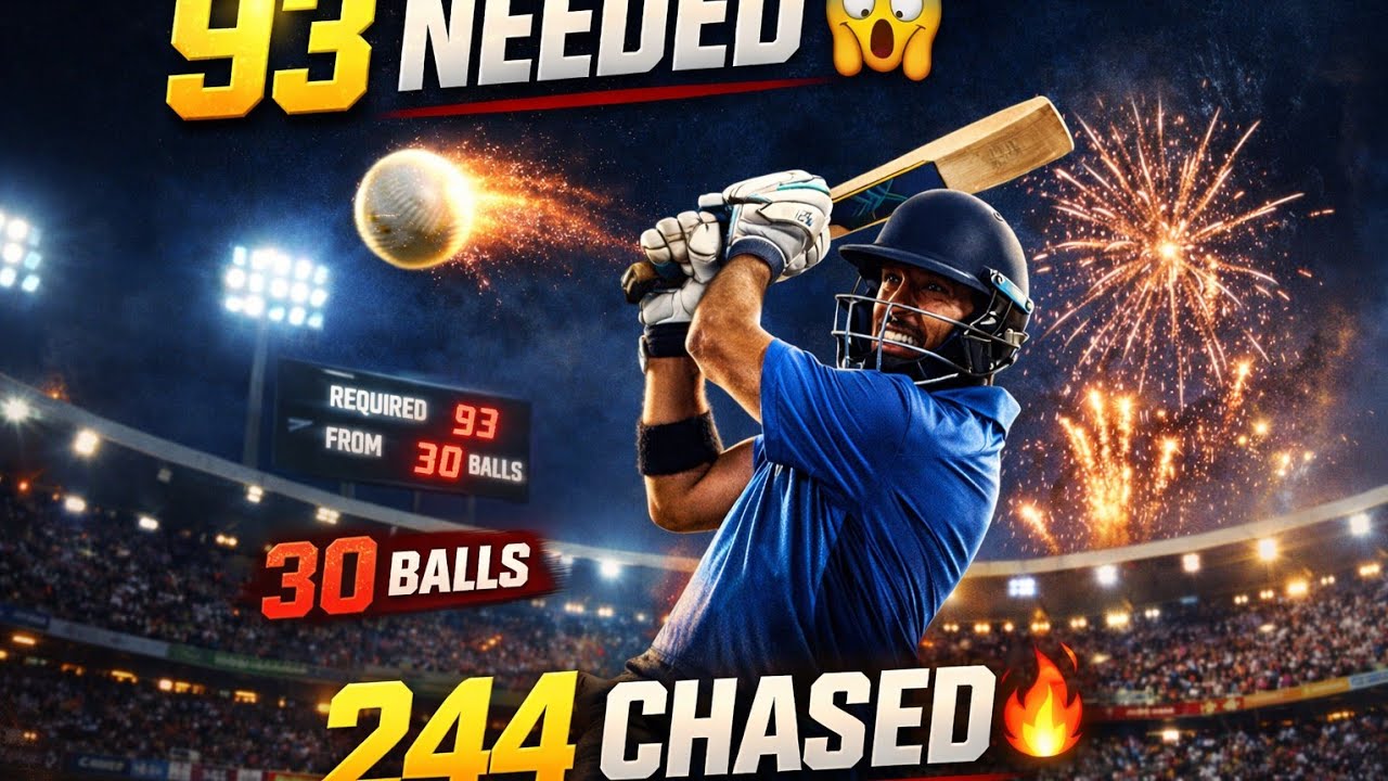 “244 in 22 Overs 😱” / 244 Wasn’t Enough.  #EpicRunChase #CricketThriller #highscoringmatch