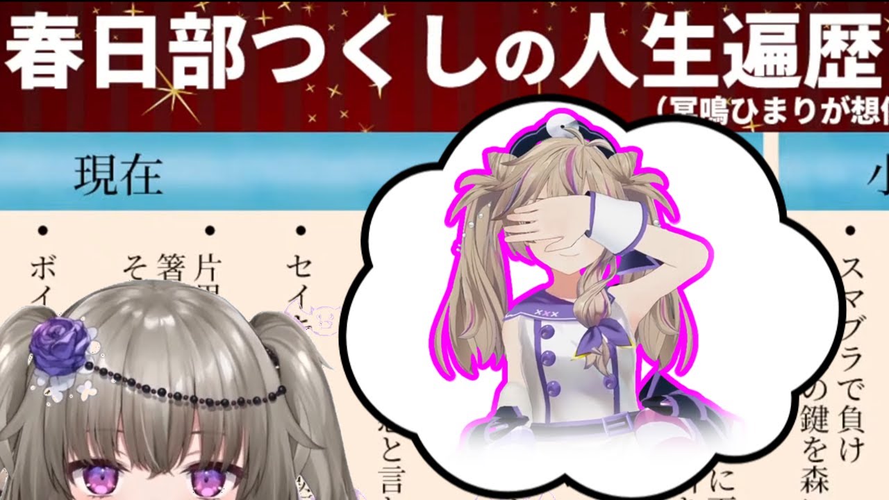 冥鳴ひまりが想像だけで春日部つくしの武勇伝を語ったら〇〇キンの顔が怖いことが判明した【切り抜き】