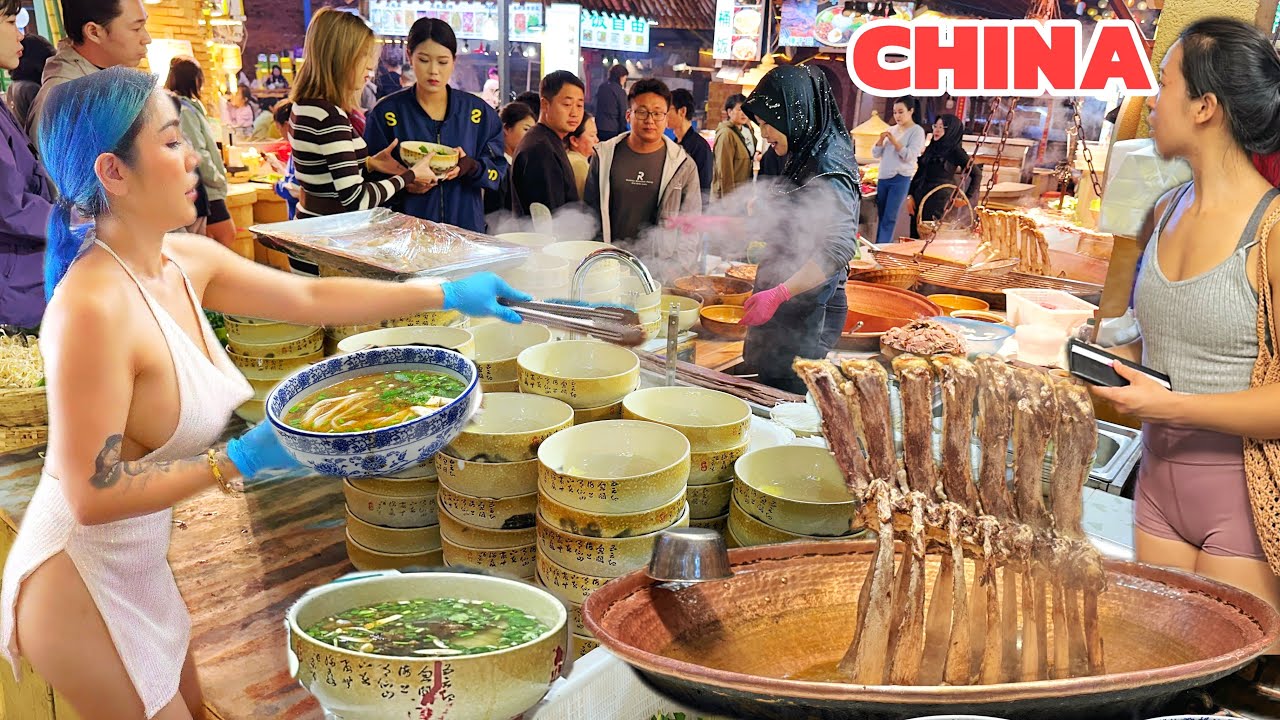 Unbelievable Night Market in the Mountains of China – Millions of People & Food