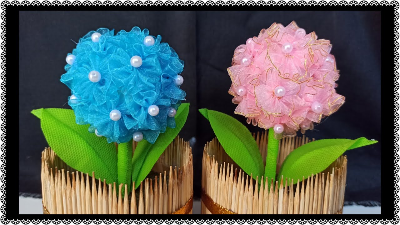 Flower from Ribbon || Topiary from Ribbon