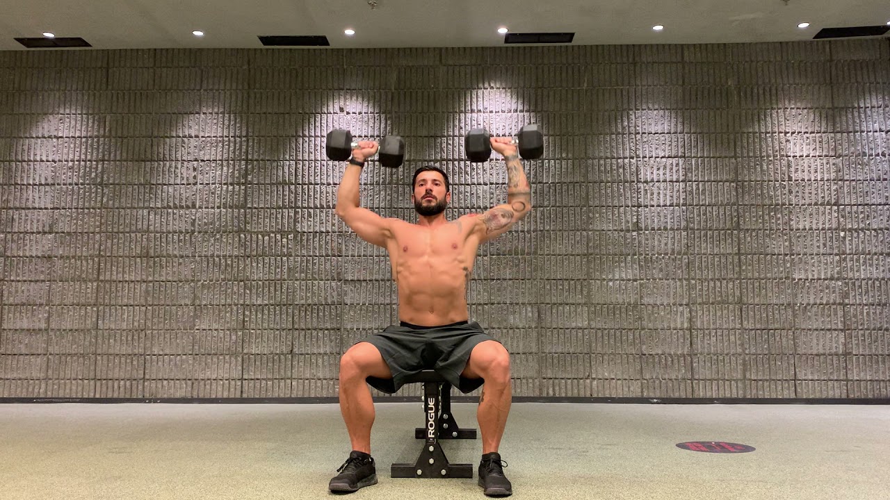 (No Support) Seated DB Pronated Shoulder Press
