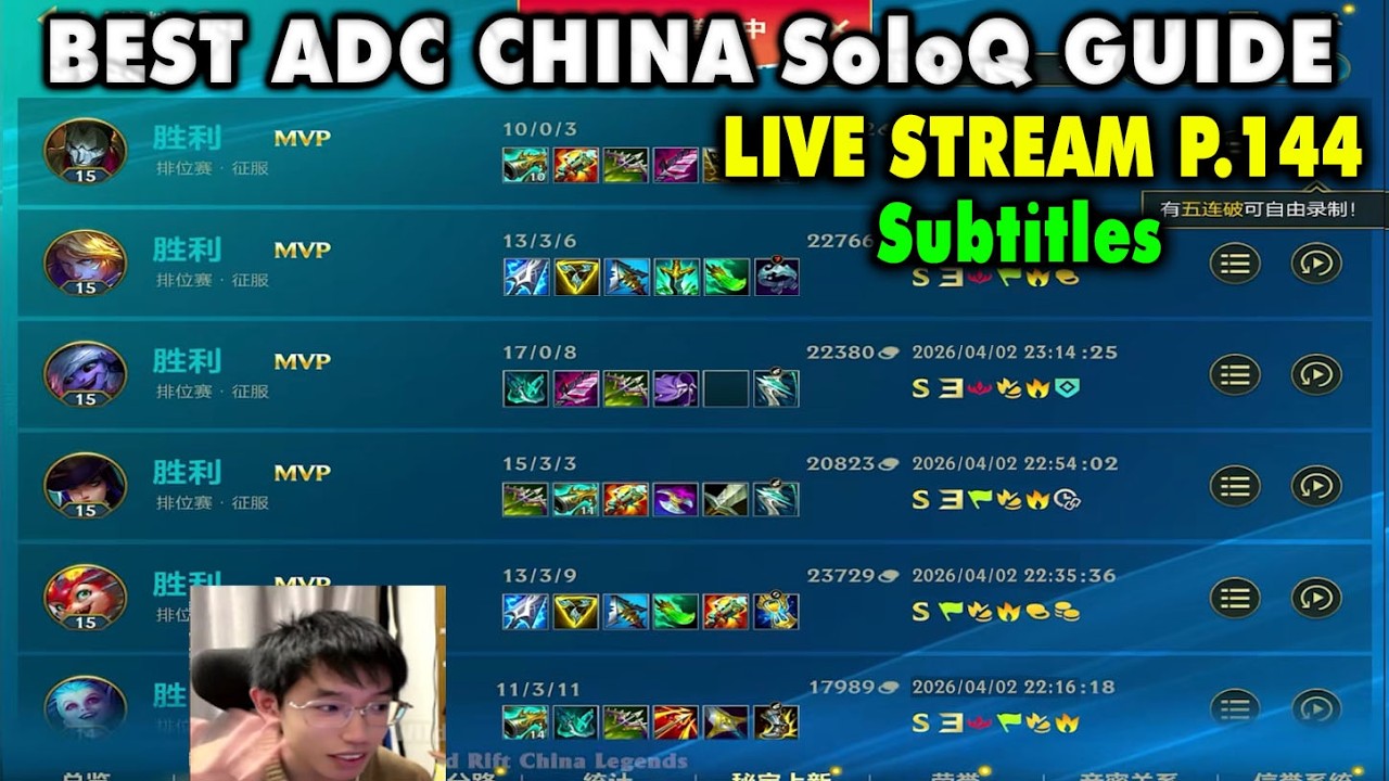 Wild Rift China Best ADC | Best Meta Picks in SoloQ High ELO - 8 Champs Guide Subtitles | Live YL