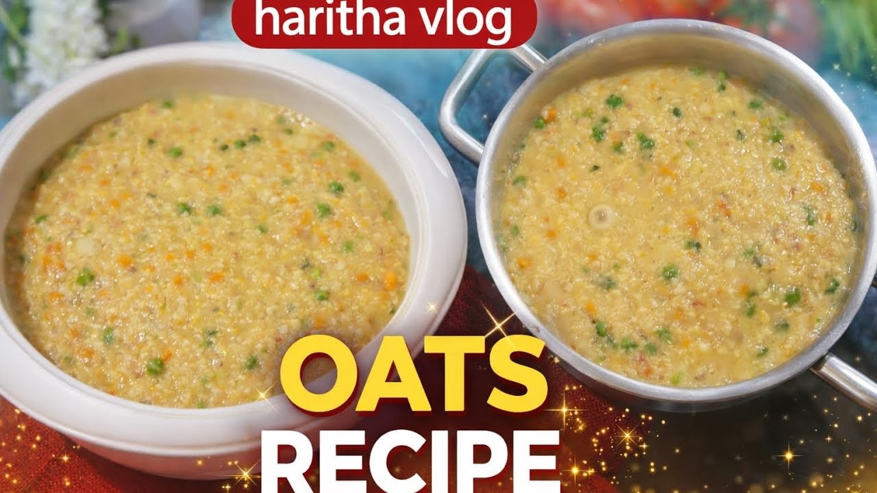 Oats with mixed veggies 😋#cooking#Anjana'kitchen#telugucooking 