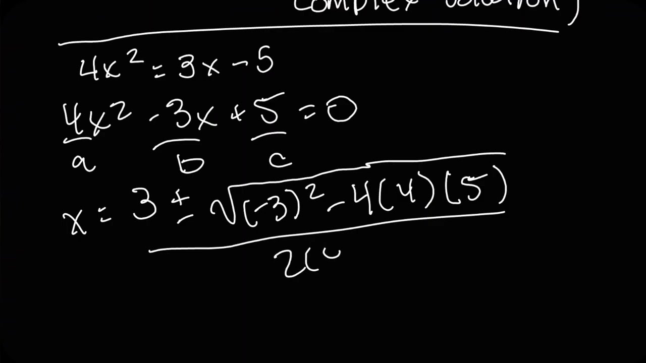 How to Solve Quadratic Equations with Non-Real Solutions - College Algebra