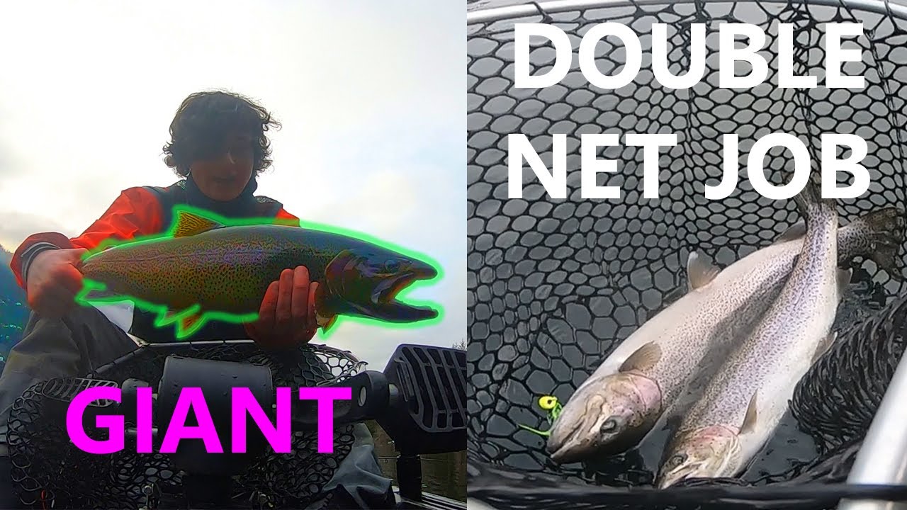 HUGE Native Coastal Cutthroat Trout - BC, Canada, Twitching Hair Jigs
