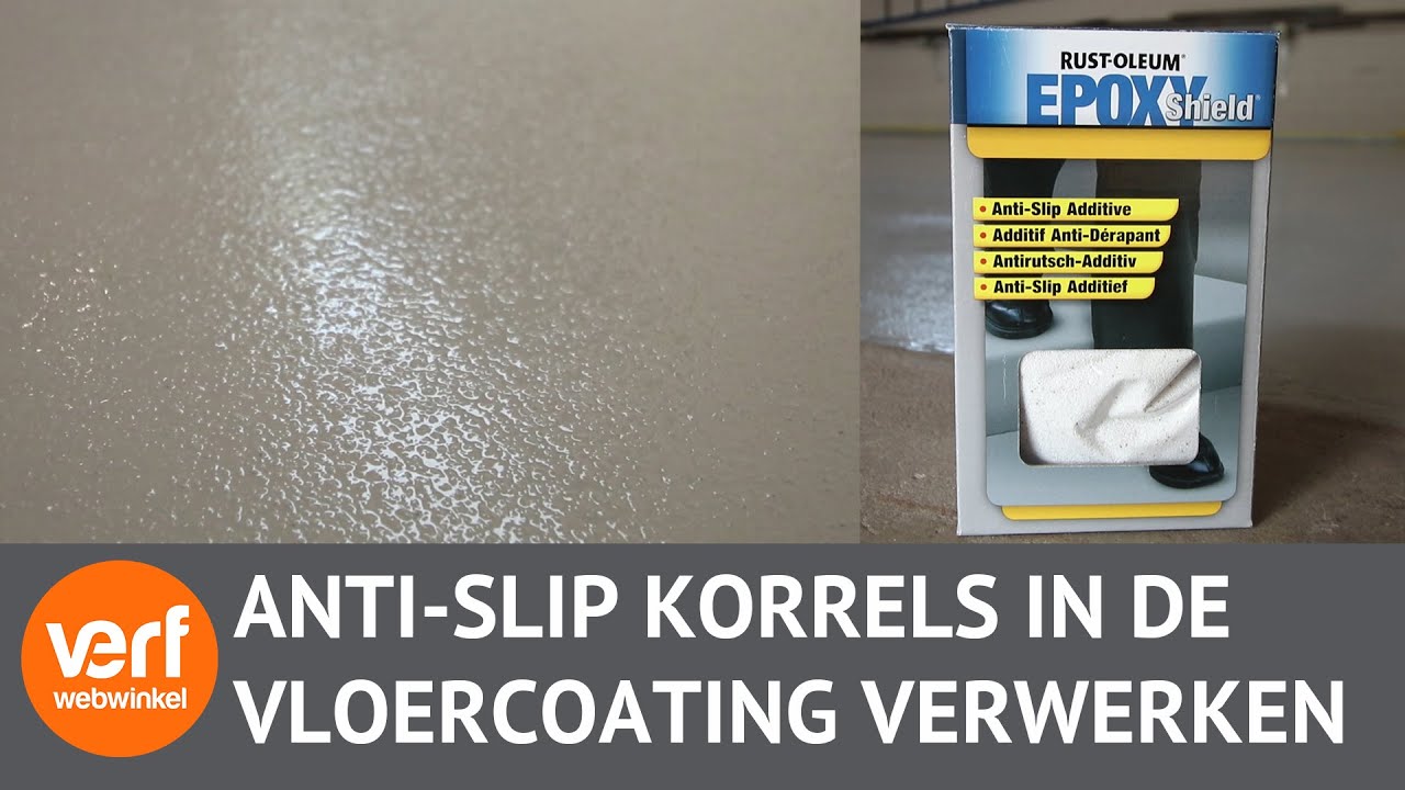 Hoe verwerk je Anti-Slip korrels in een vloercoating?