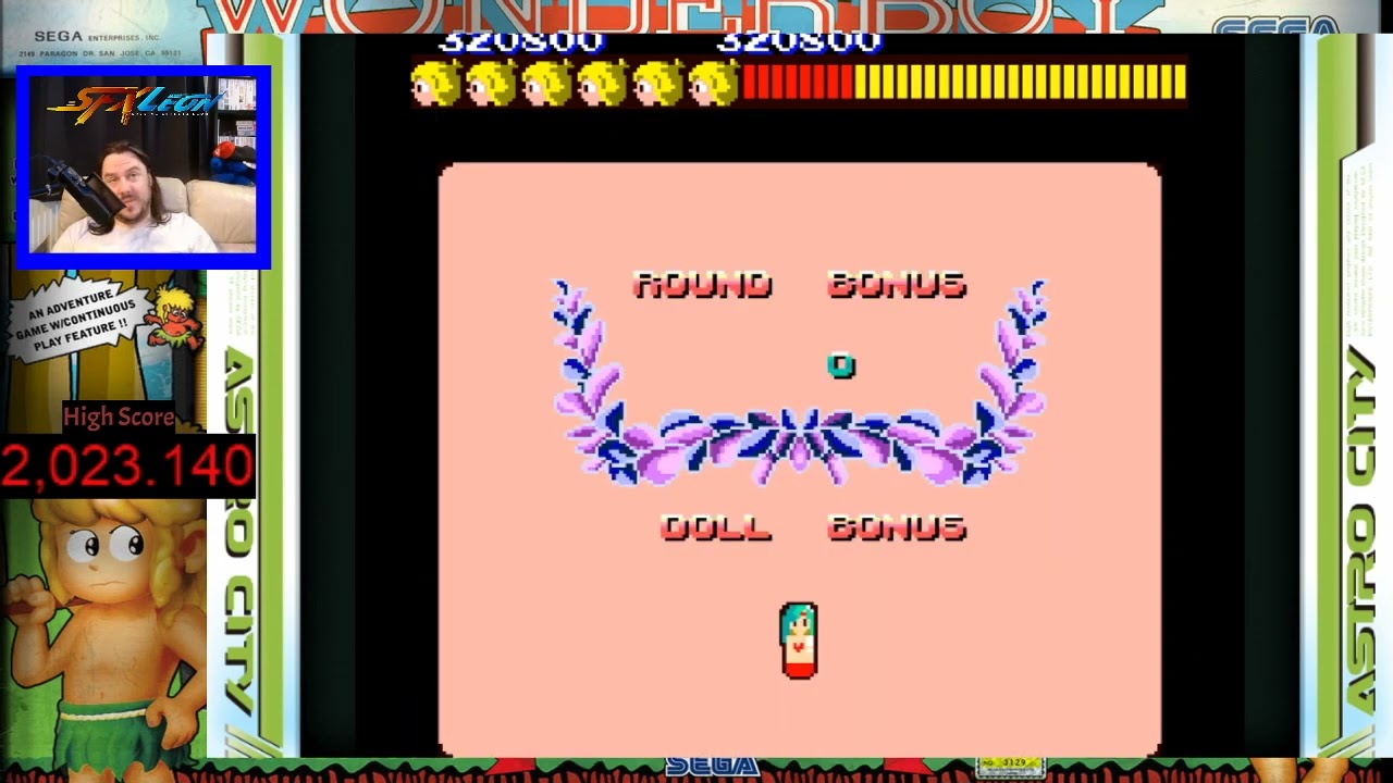 Wonderboy Arcade 8-4 100% All Dolls run