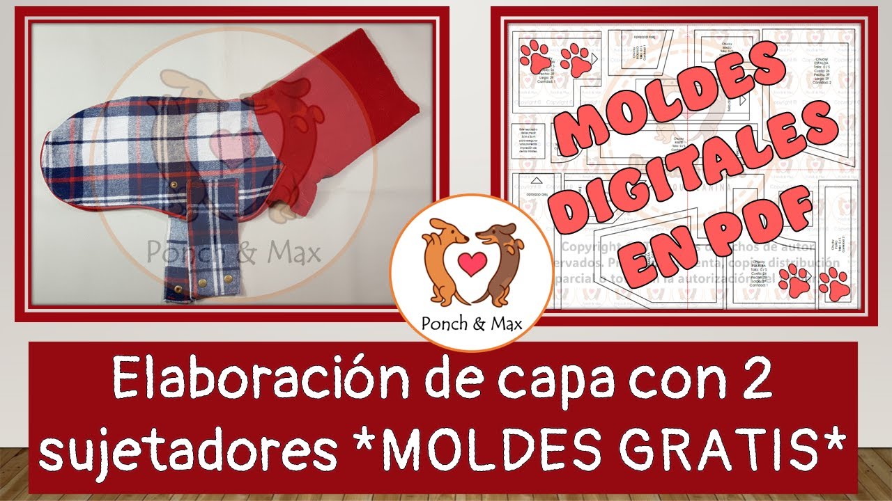 DIY 🐶 Elaboración de Capa con 2 sujetadores. Capa para perro📌 🥰 Ropa para perros y mascotas ❤❤❤
