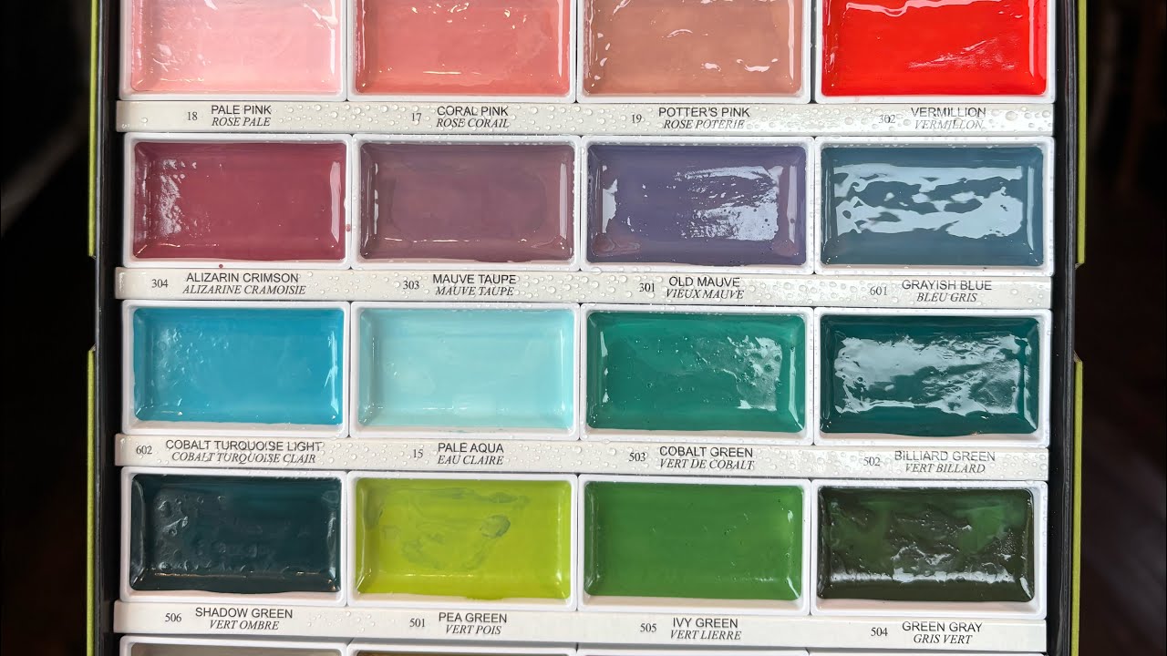 Распаковка и *вроде бы* обзор акварельных красок Kuretake Art Nouveau @kuretakejapan5267