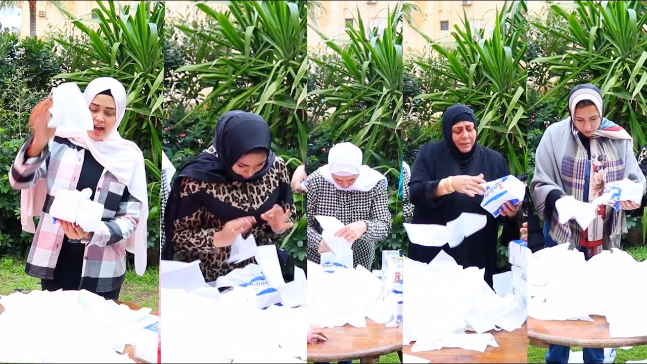اسرع شخص هيخلص المناديل هيكسب ال5000$ والعقاب هنشد حواجبة