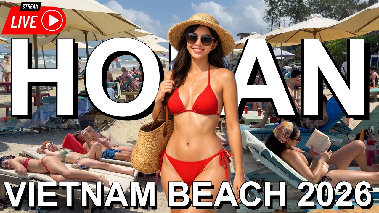 Vietnam Beach 2026 LIVE 🇻🇳 | An Bang Beach Hoi An Walking Tour (4K)