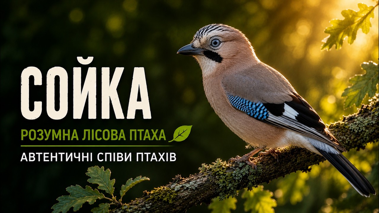 Сойка  [Garrulus glandarius] - пение птиц – редкие записи!