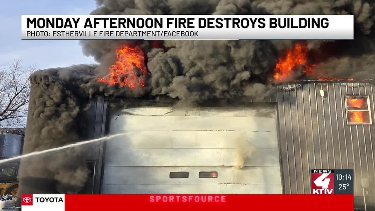 Northwest Iowa shop building destroyed in fire