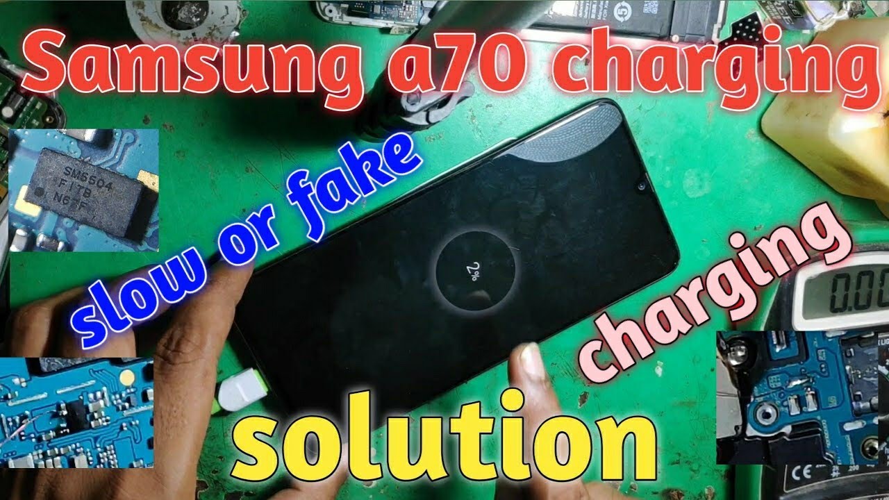 Samsung a70 ( a705f ) changing problem solution,samsung a70 slow charging problem solution