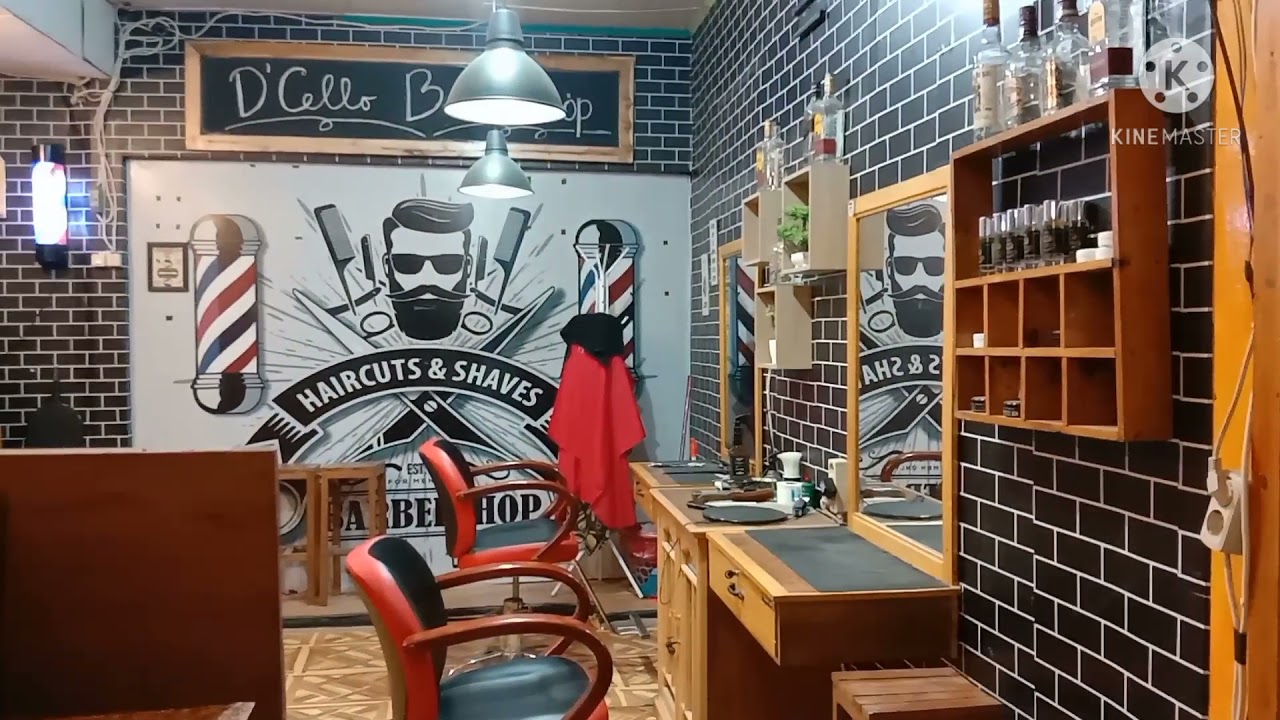 dekorasi barbershop minimalis 2021