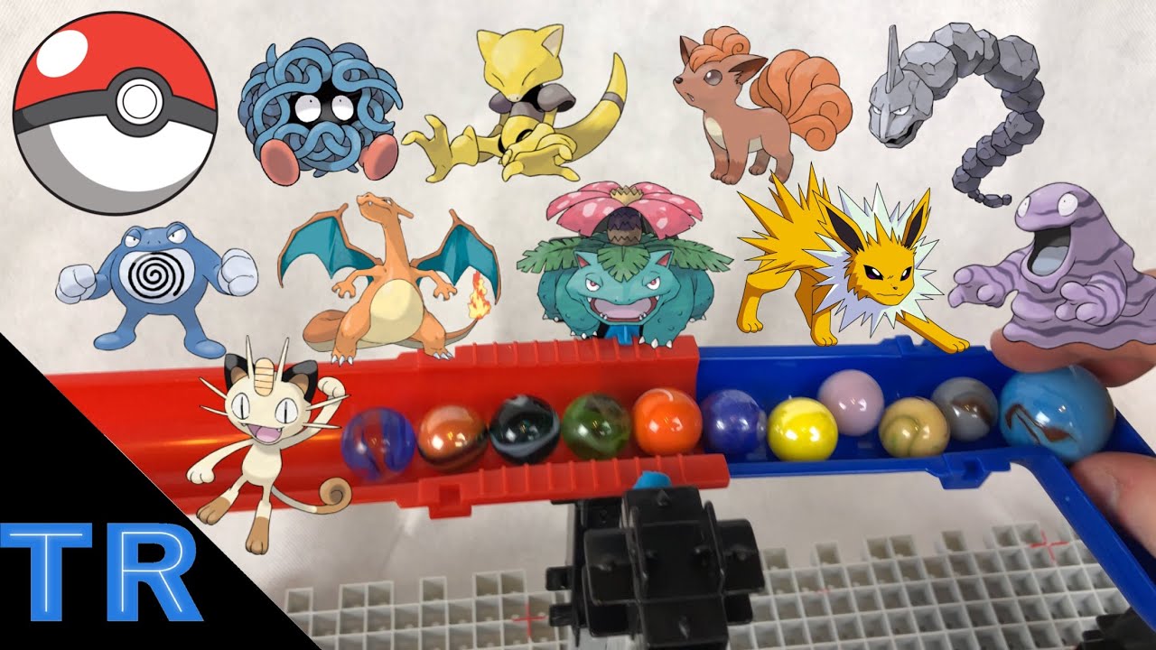 HUGE Pokemon Marble Elimination Race | Premier Marble Racing